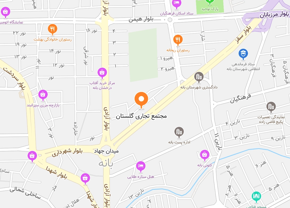 تماس با ما 1 map of lyrabeauty