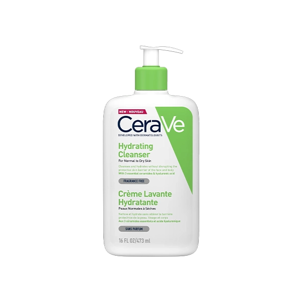 ژل شستشو و آبرسان سراوی مدل Hydrating Cleanser مخصوص پوست نرمال تا خشک 1 ژل شستشو صورت سراوی مدل Hydrating Cleanser مناسب پوست نرمال تا خشک