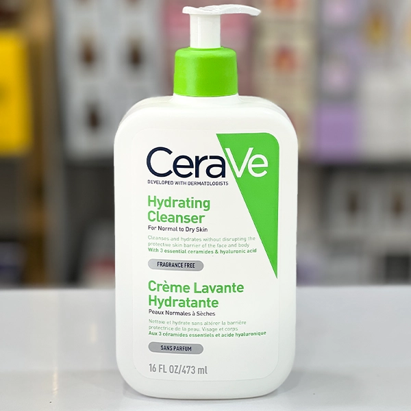 ژل شستشو صورت سراوی مدل Hydrating Cleanser مناسب پوست نرمال تا خشک
