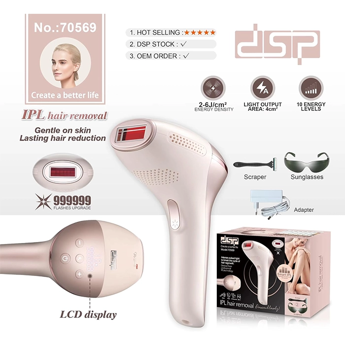 دستگاه لیزر خانگی موهای زائد IPL دیاسپی مدل 70569 5 DSP 70569 IPL Hair Removal Device