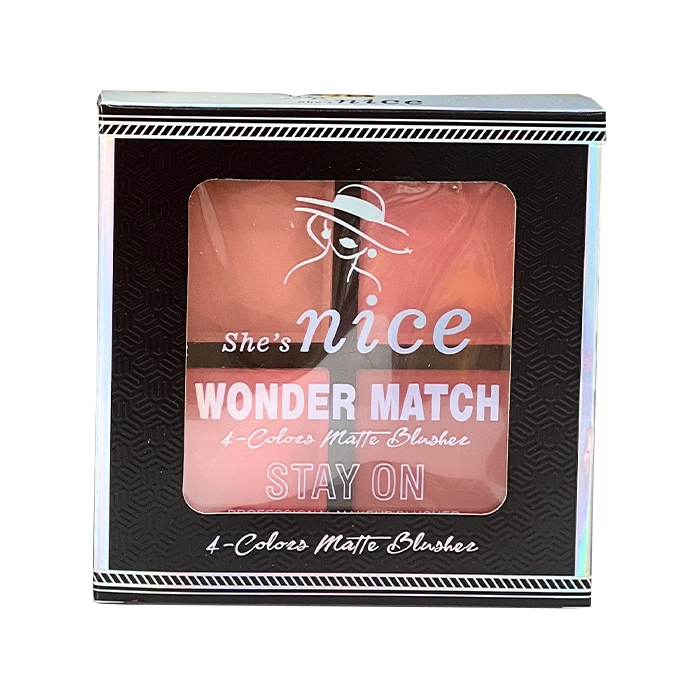 پالت رژگونه ۴ رنگ مات شیز نایس Wonder Match